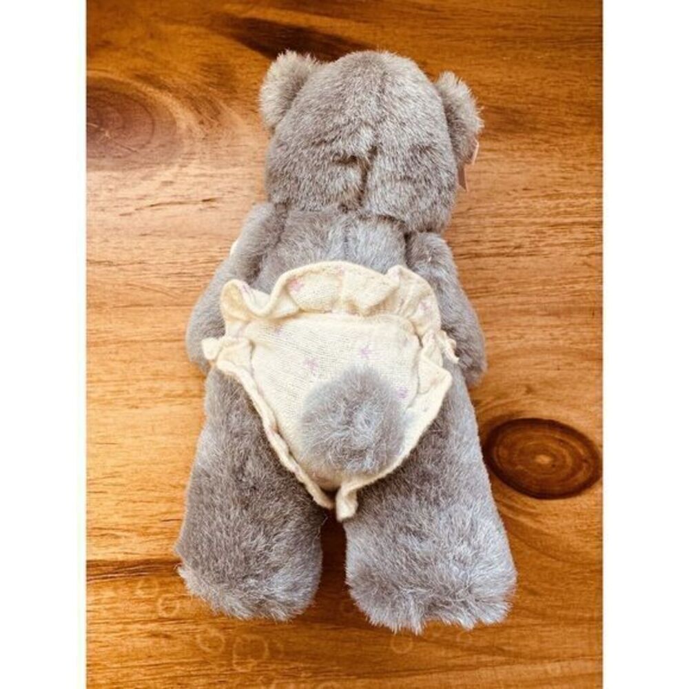 Raikes Bears Nursery Miniatures Wood Face Plush Gray Teddy Bear #38521 Alison - Picture 9 of 9